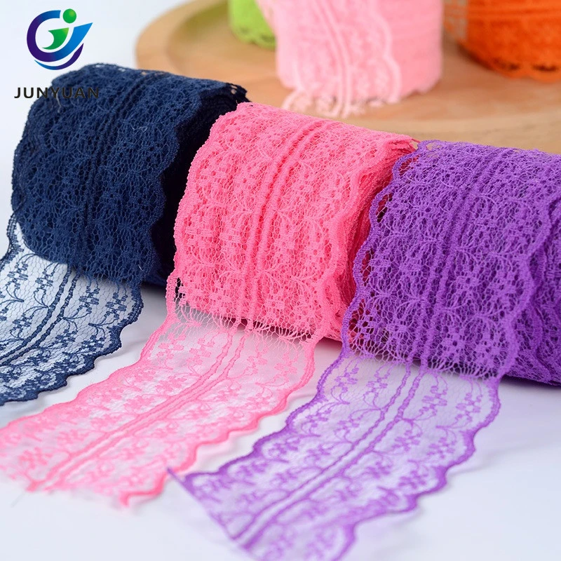 Wholesale 26 Colors Polyester Lace Trimming in 4.5cm Width