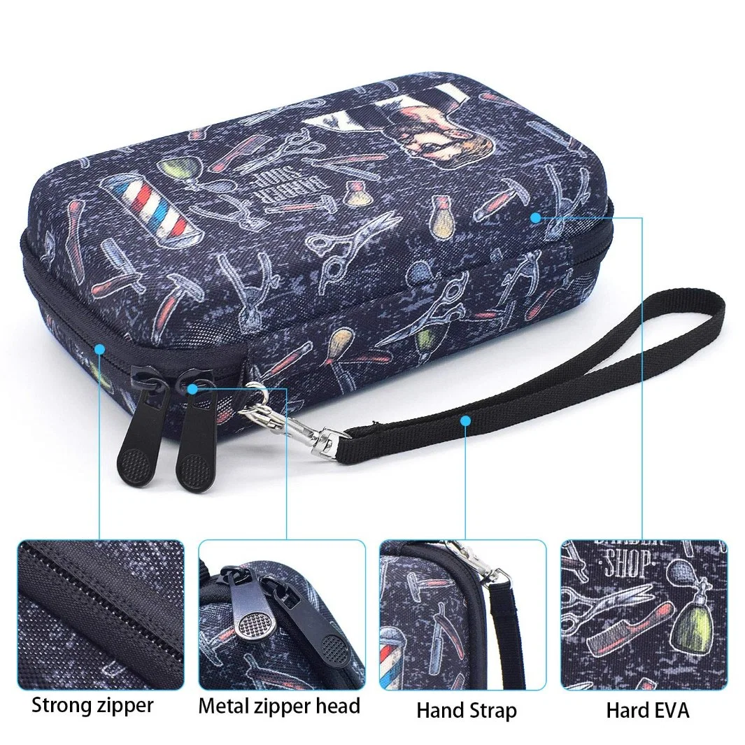 Hardshell Custom Waterproof Shockproof Made Hard EVA Tool Shaver Zipper Travel Carrying Storage Bags Travel Black Pouch Box Case Carry with Pockets