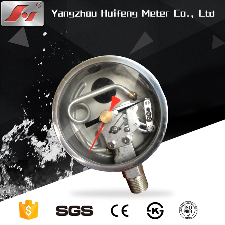 Customized Heavy Duty High Pressure Gauge, Drawn Seamless Helical-Type Bourdon Tube Manometer