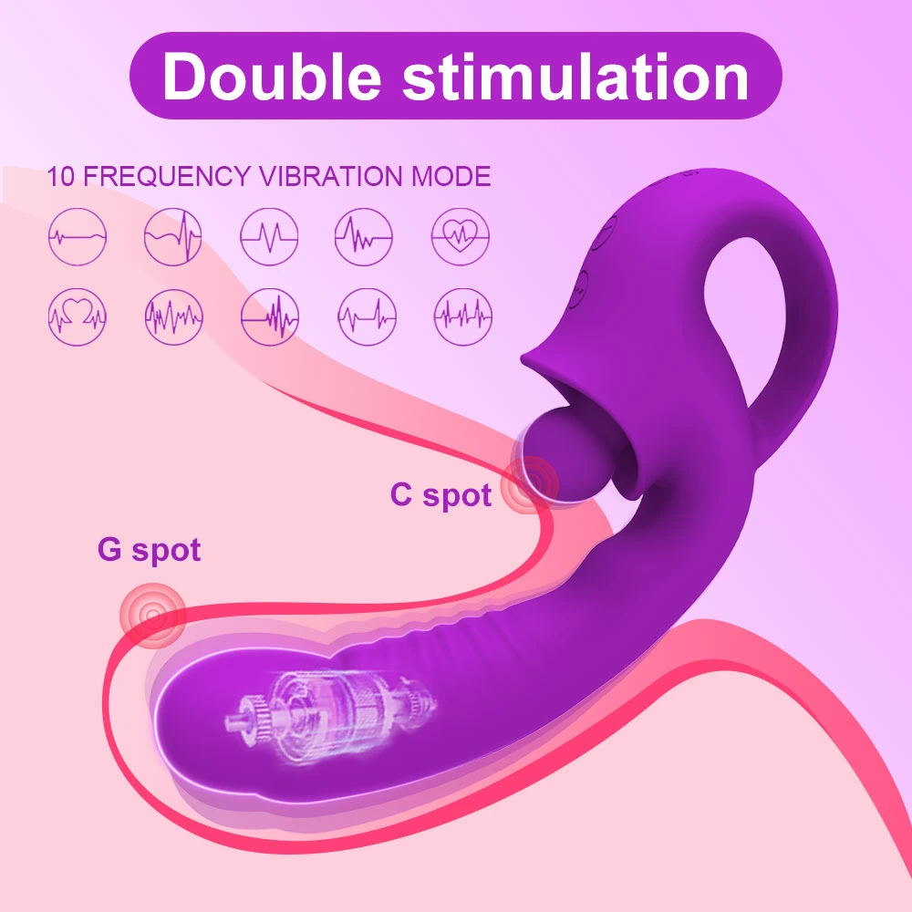 Wholesale/Supplier Multifunction Sex Toys Women Vibrator Dildos Sucking Vibrator for Women-Purple