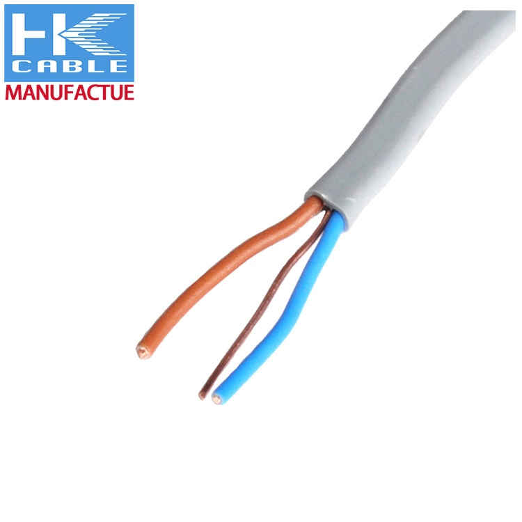 BS Standard Twin y Tierra 2X1,5+1,0 mm2 6242y Tipo plano Cable eléctrico de aislamiento de PVC