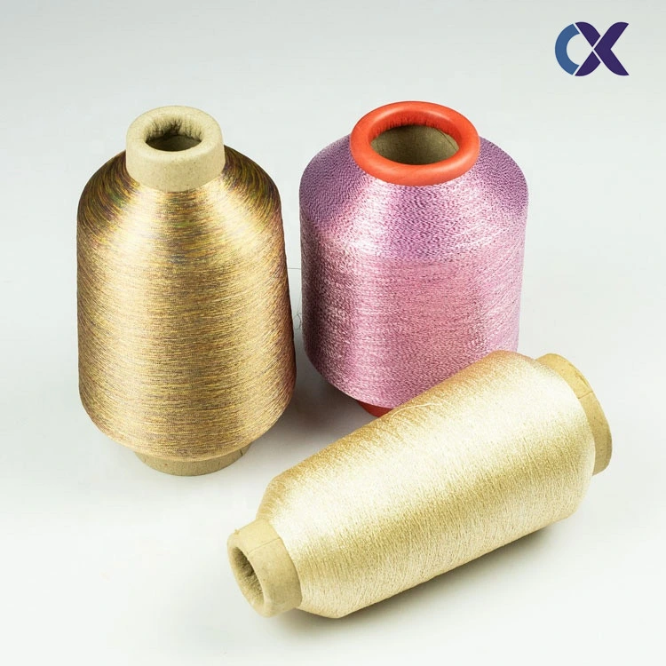 Factory Supply Custom Color Mx Type Metallic Yarn Metallic Thread for Weaving Tape