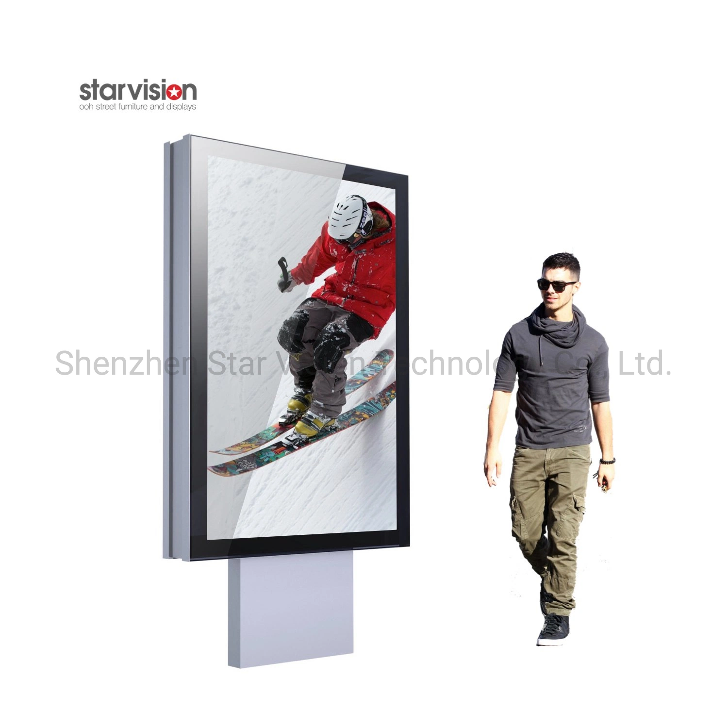 Floor Stand 6 12 Sheet Customize Outdoor Double Faces Billboard Mupi Light Box Advertising