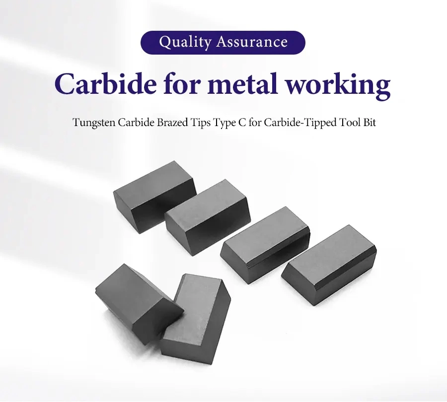 Welding Brazed Tungsten Carbide Tips C for Metal Cutting