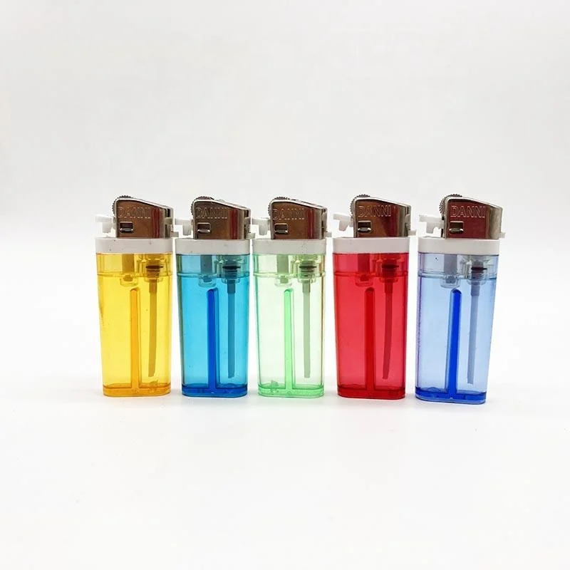 Dy-60 Transparent Color Cheap Price Plastic Cigarette Flint Gas Lighter