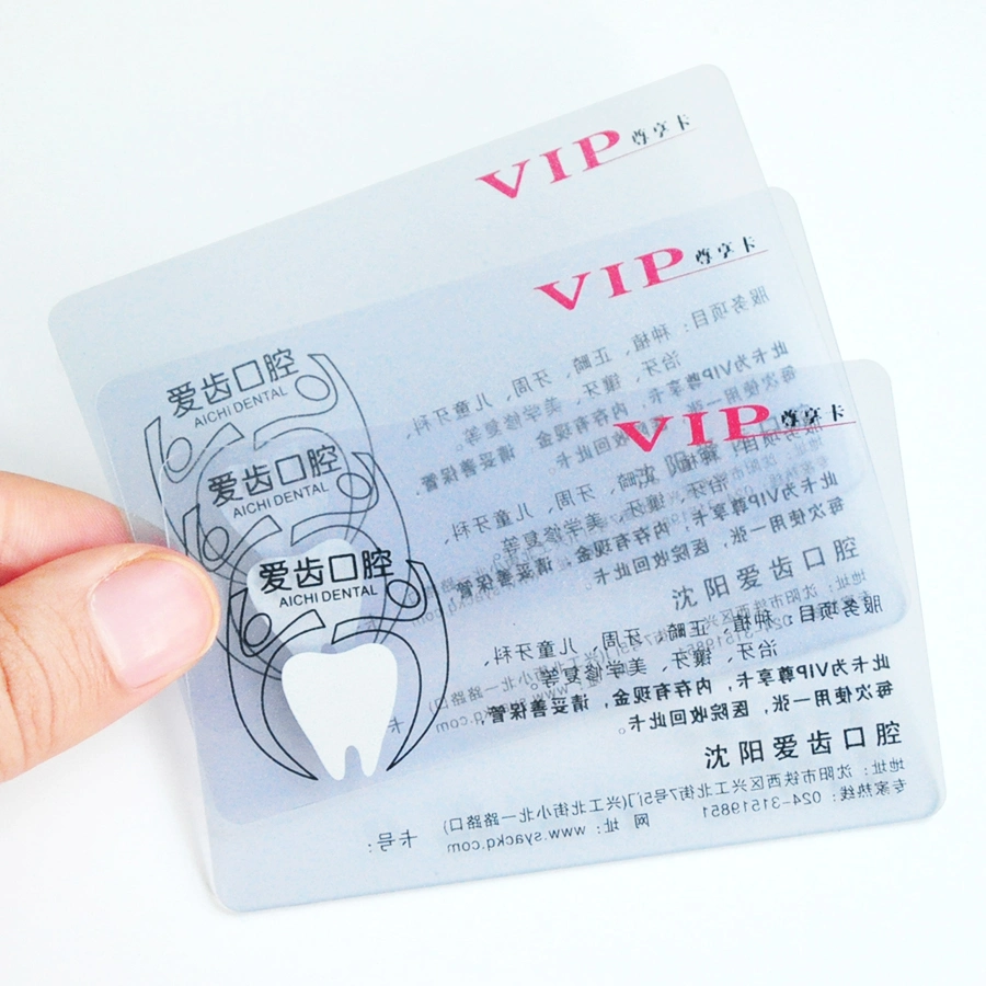 Transparent PVC Printing Plastic Promotion Membership Gift Business Card