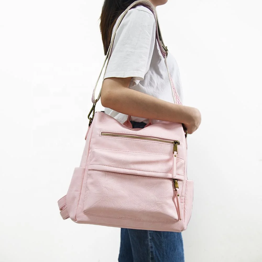 Nuevo estilo de PU Diseñador mochilas Mochila multifunción portátil bolsas de la escuela de la bolsa de Crossbody Moda