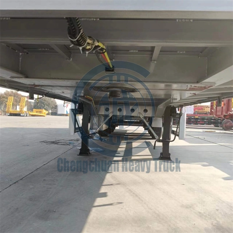 Springs Suspension Electric 40 Tons Loading Side 3 Saf Axles Side Curtain Truck Trailer