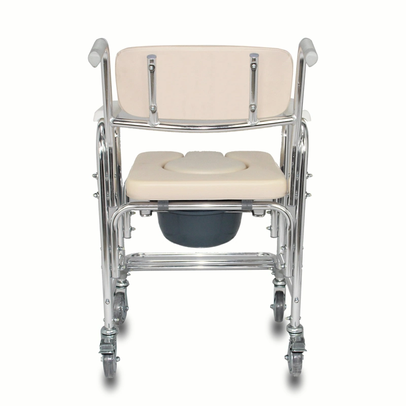Mn-Dby003 Medical Equipment Aluminum Alloy Shower Toilet Chairs for Elderly Commode Chair