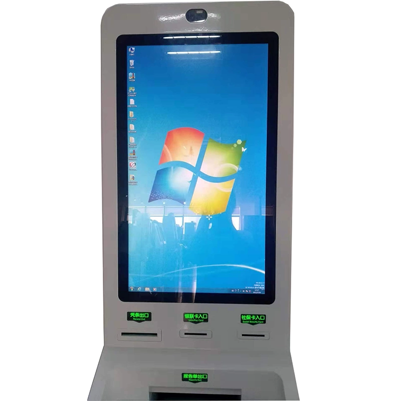 Movable Standing White Self Service Kiosk for Hospital