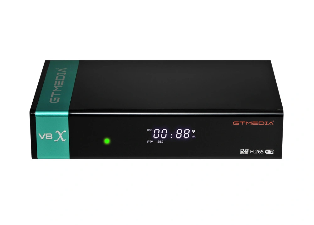 Gtmedia V8X DVB-S2 S2X HEVC H. 265 10bit IPTV Box decodificador satélite Soporte CA Card