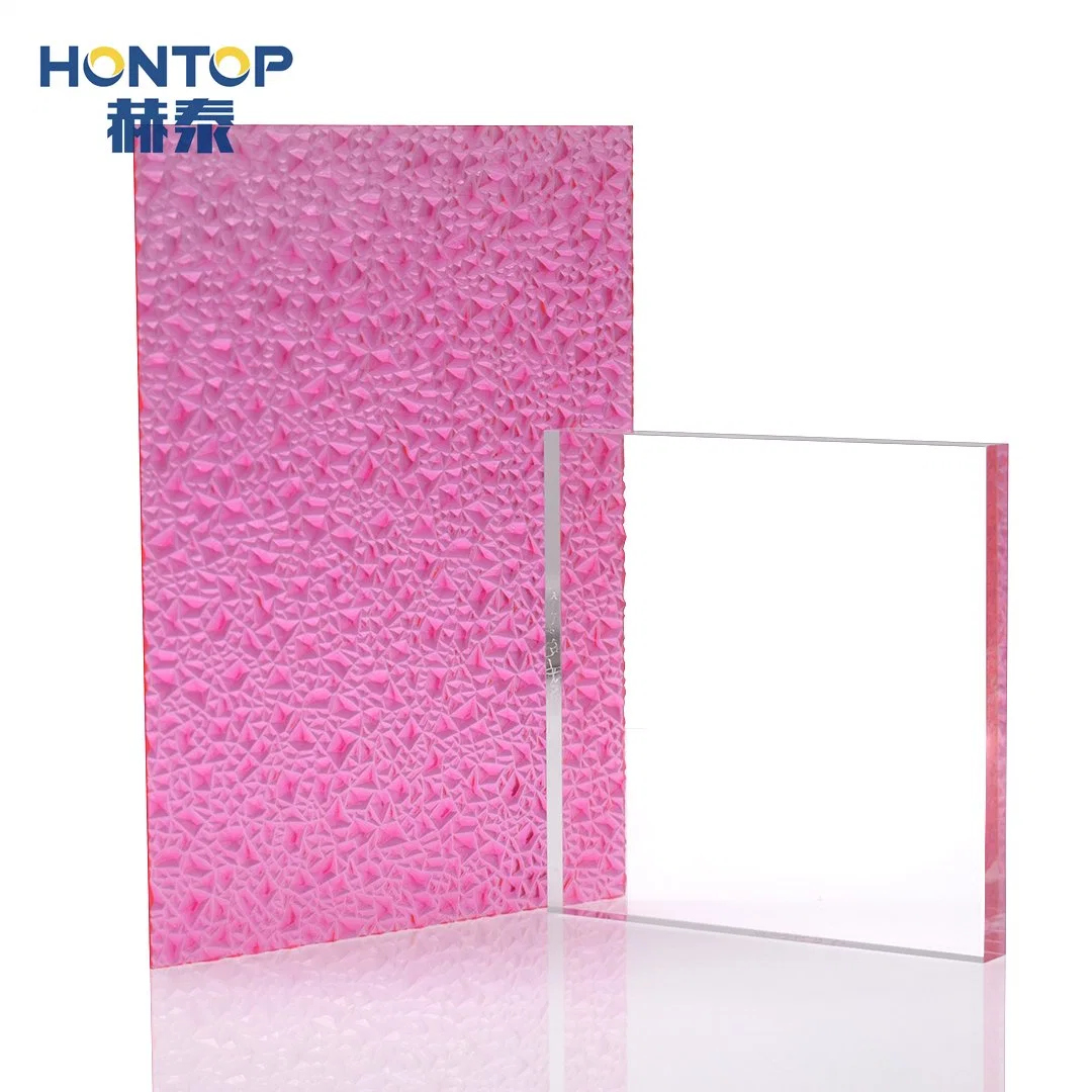 Strong Impact Transparent Coloured Plastic Roof Sheet Embossed Solid Polycarbonate Sheet for Wall Board