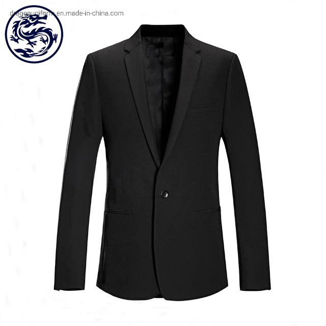 RPET Fabric Black Male Slim Formal Wedding Prom Suit Tuxedo Fit Men Business Work Wear Suit