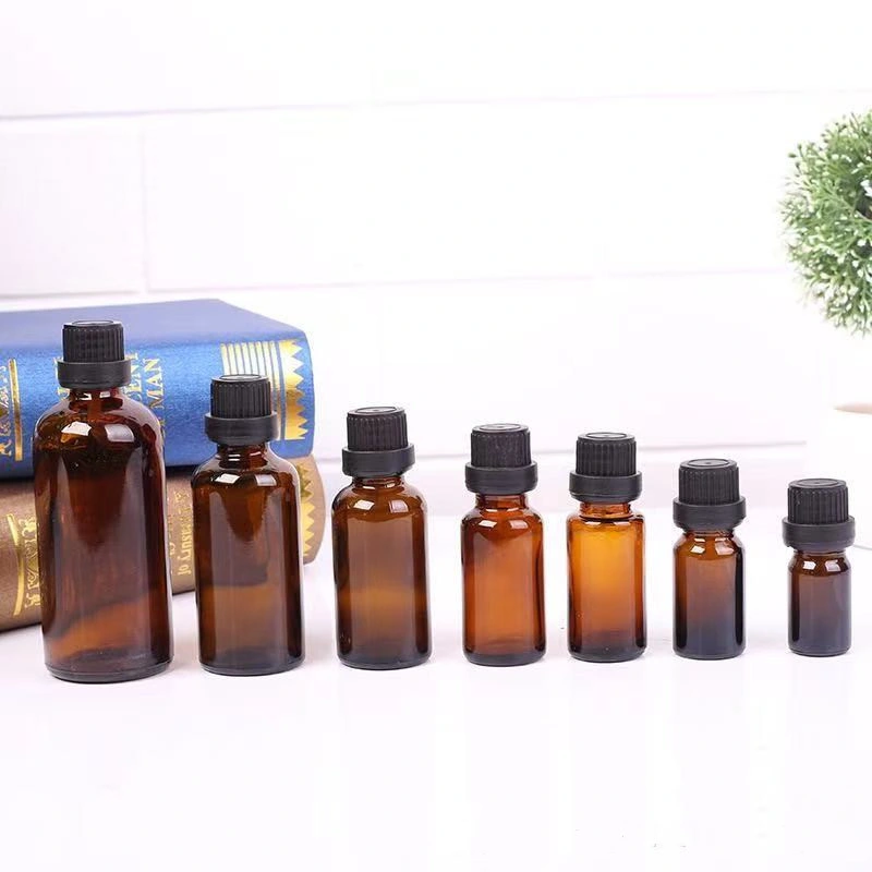 Bouchon à vis 10ml liquide brun des bouteilles en verre essentiellement huile essentielle