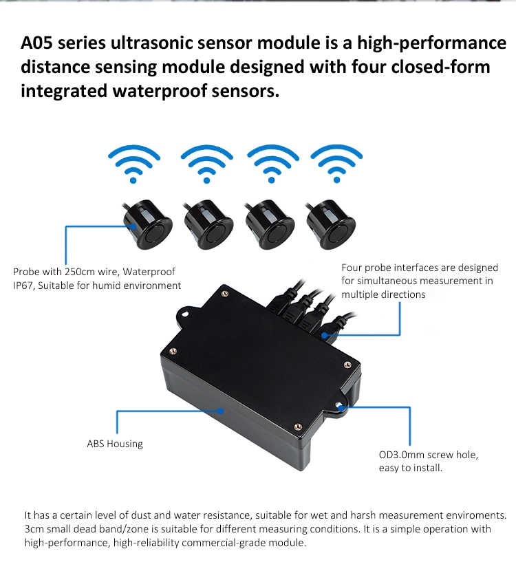 A05 Todos los coches de punto ciego de luces de advertencia del sistema de detección del sensor de punto ciego de aparcamiento Sistema de seguridad lateral del soporte de