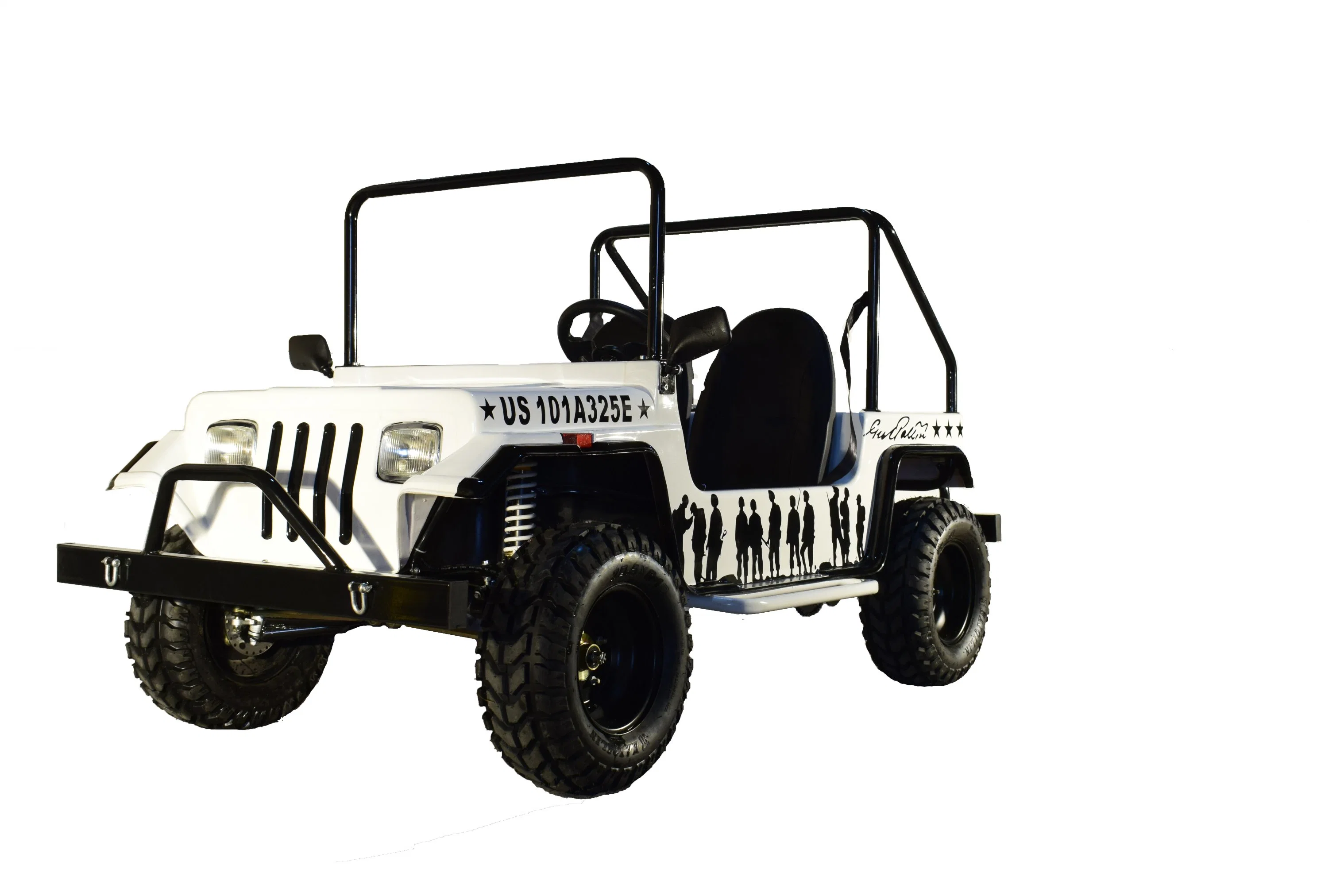 Comercio al por mayor a los niños fuera de carretera Mini Coches Jeep 110cc 150cc 200cc Quad ATV Gas Buggy piezas Jeep con malacate faro