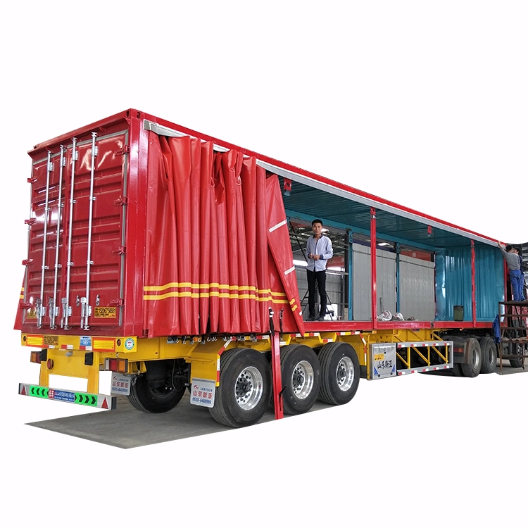 Hot Sale 3 Axles 40 Feet Curtain Side Wall Semi Trailer 60 Ton Semi Trailers