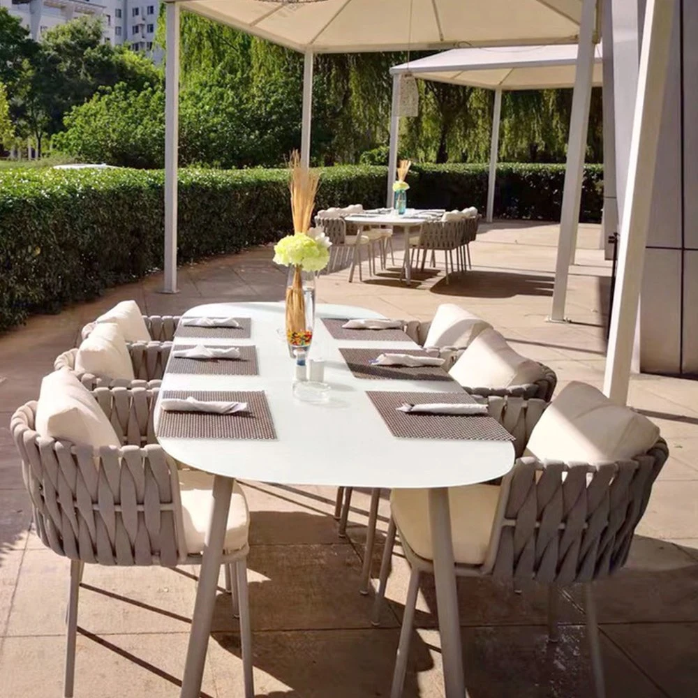 Iron Plastic WPC Wood Table and Chair Open Air Outdoor Courtyard Cafe Milk Tea Shop Table Chairs