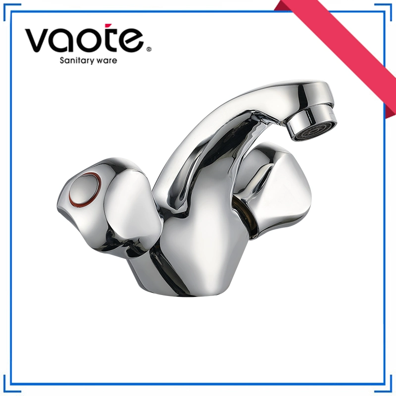 Double Handle Brass Chromed Bathtub Faucet Zinc Bath Mixer (VT 61601)