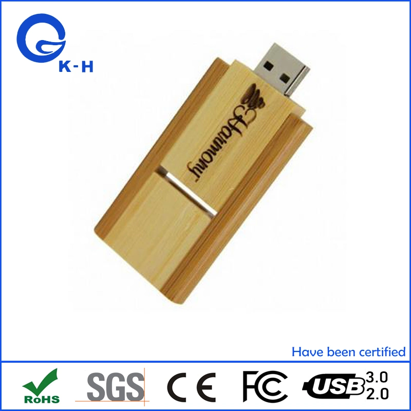 Driver de mémoire flash USB en bois de gros cadeau de mariage d'entraînement de saut de 16Go à 32 Go