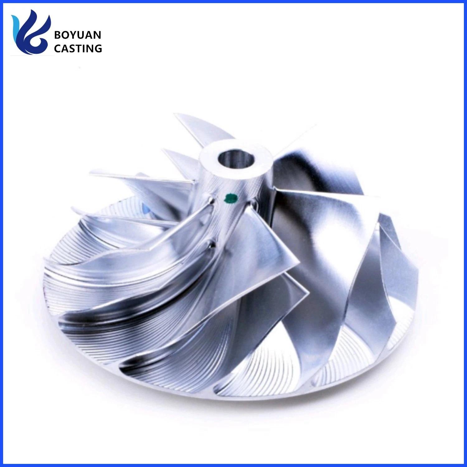 Forged Aluminum Alloy 5 Axies CNC Fully Machined Billet Compressor Wheel