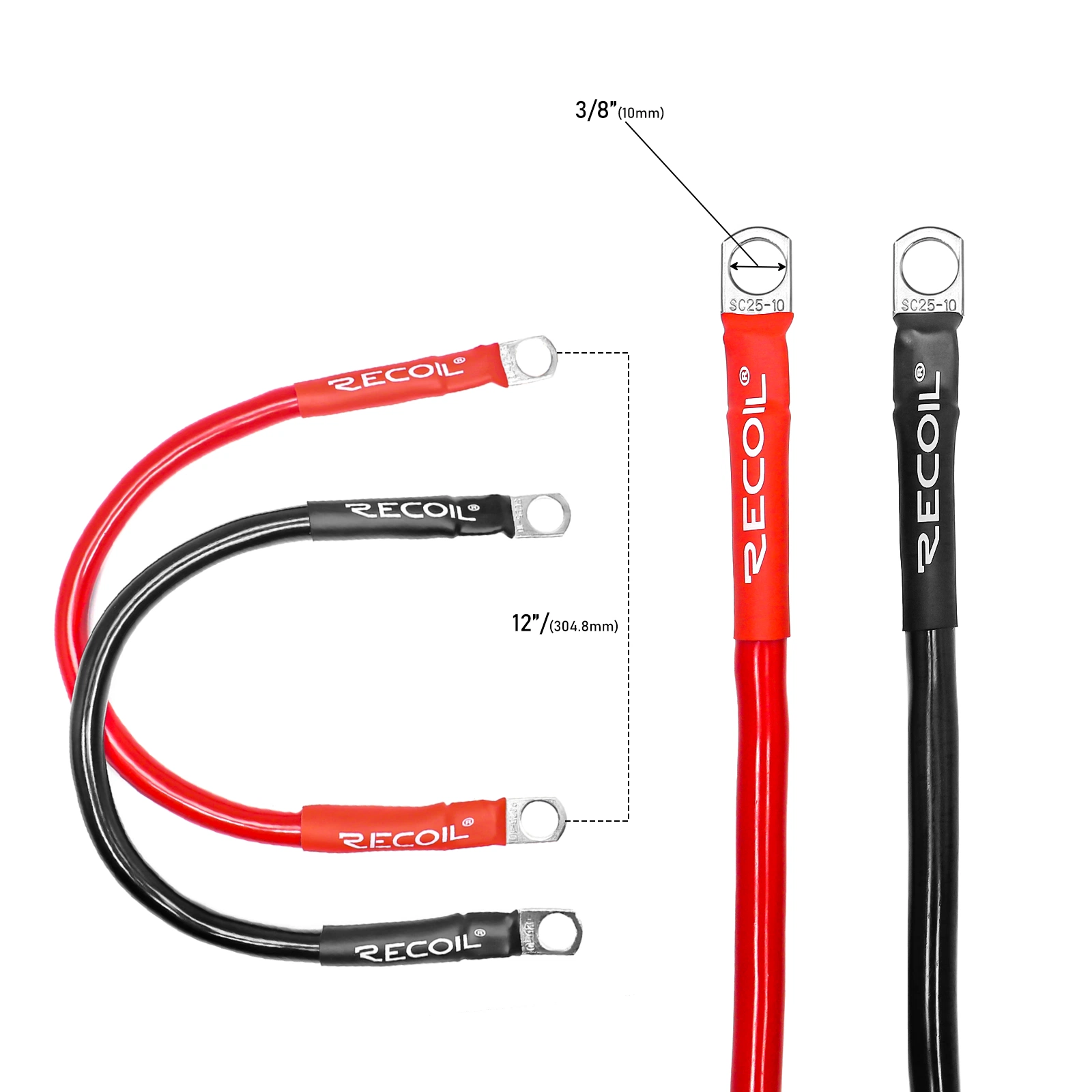 Spg4 Edge - 1 True Spec 4 Gauge 1 FT Cabo do inversor da bateria Conjuntos