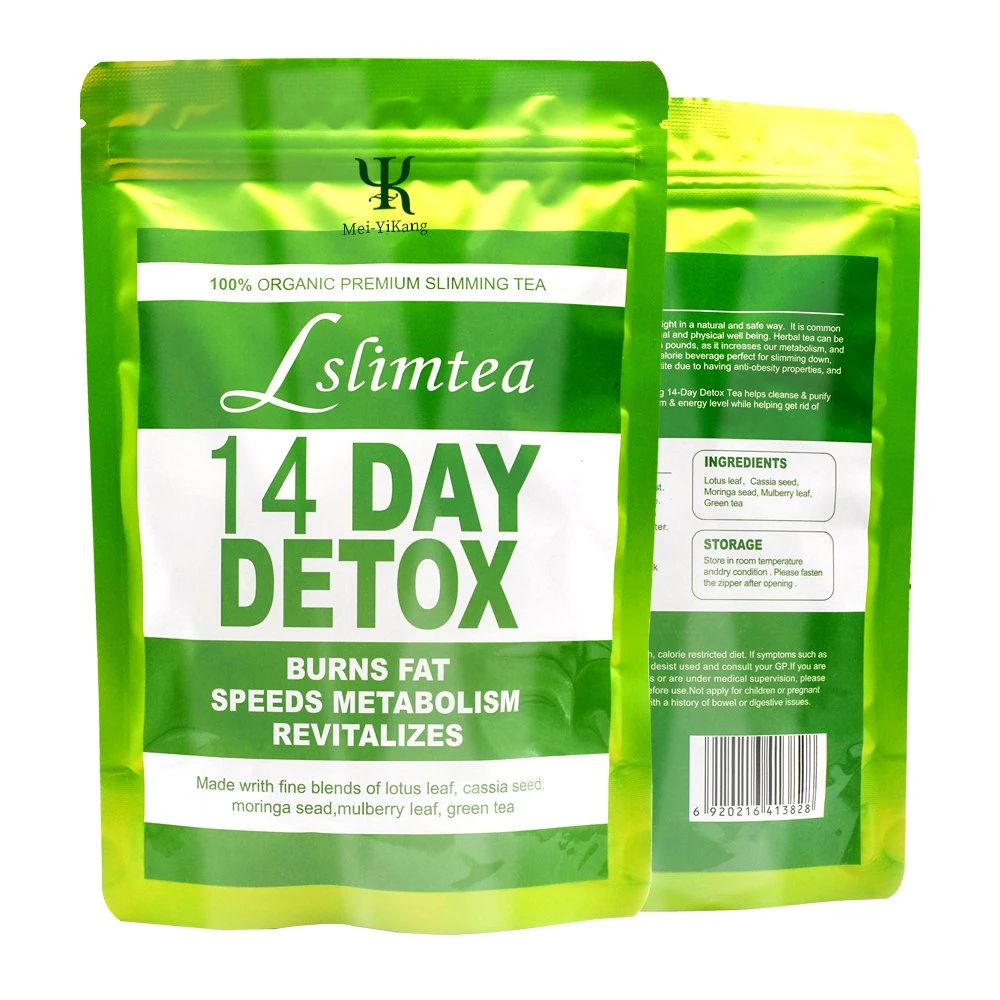 OEM 14 يوم Detox Green Tea حرق الدهون المضادة للبدانة الحد شاي الإجهاد