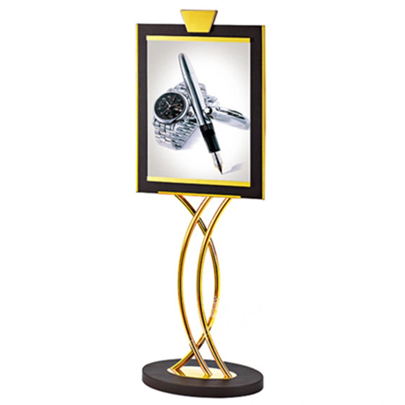 Shenone Hotel Stainless Steel Gold Display Sign Stand