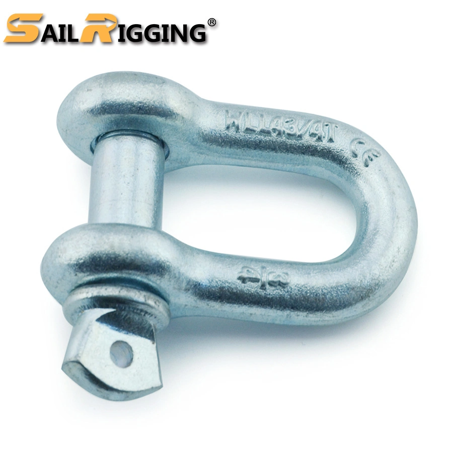 Electric Galvanized Us Type Steel Drop Forged Screw Pin D Shackle Hardware Accessory