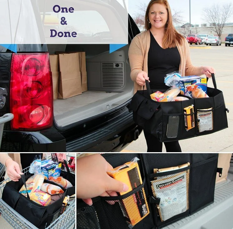 Car Trunk Organizer, Collapsible Storage, Non Slip Bottom, Securing Straps