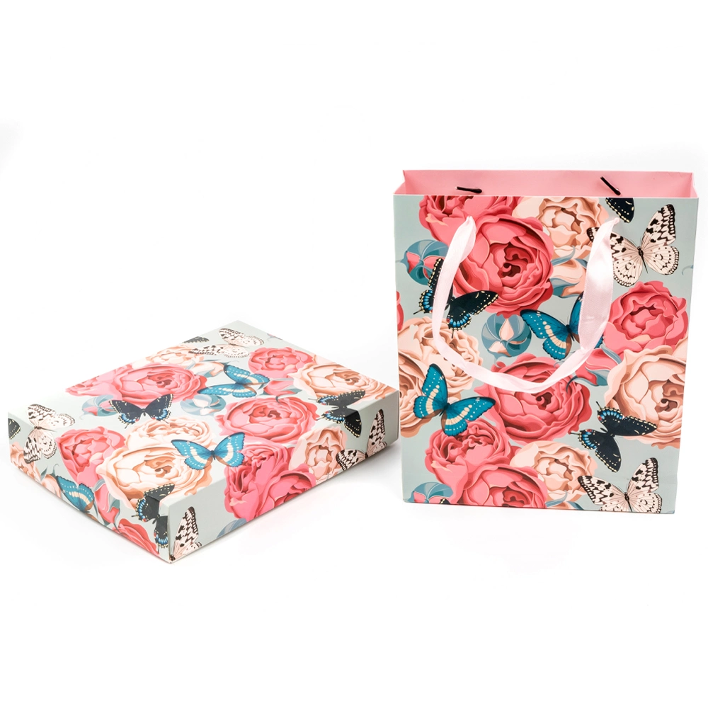 Custom Printing Commercial Luxury Shopping Gift Paper Bag & Box