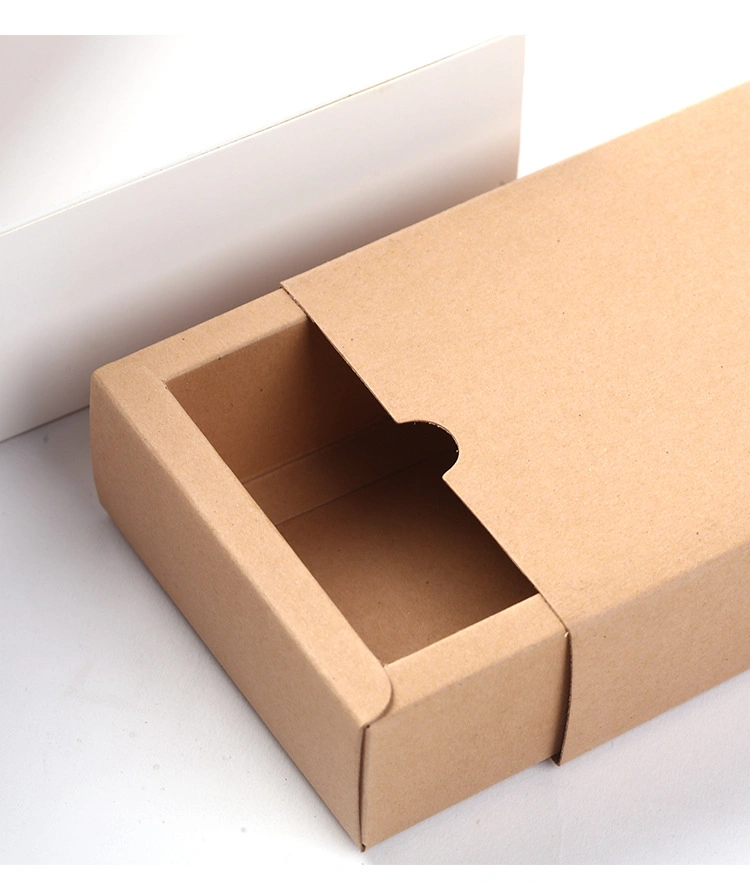 Gift Box Kraft Paper Box Tea Flower Tea White Card Box Packaging Box Drawer Box Jewelry Box Socks Card Box Packaging