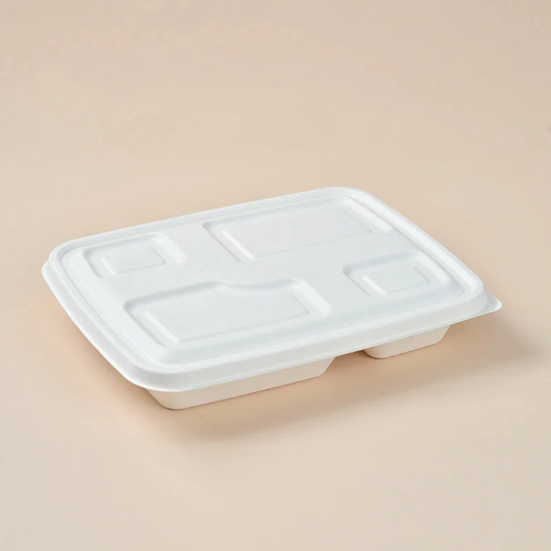 Top Disposable Bagasse Food Meat Pulp Food Sugarcane Paper Lunch Tray Boxes