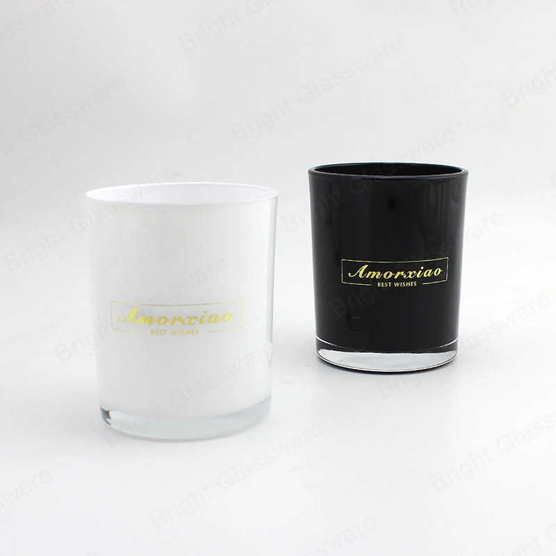 220ml elegante portavelas negro decorativo dorado