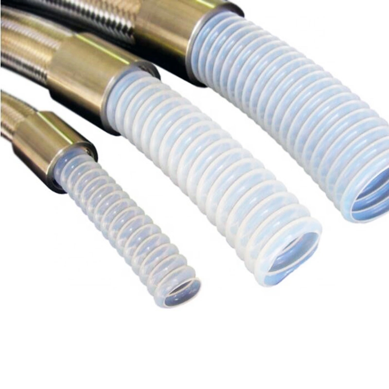 Stainless Steel Braided PTFE Flexible Pipe, PTFE Hose, Corrugated PTFE Hose Tubing