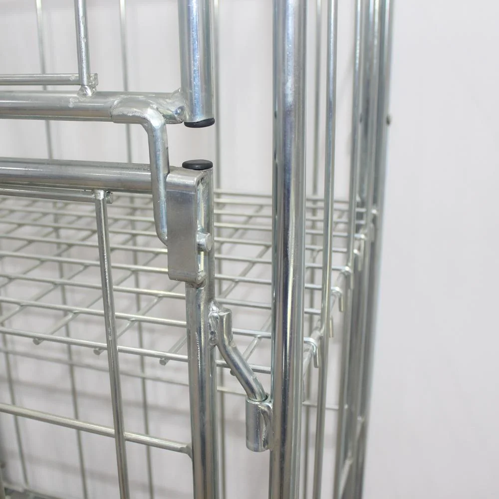 Heavy Duty Rolling Wire Mesh Storage Cage with Zinc Plated