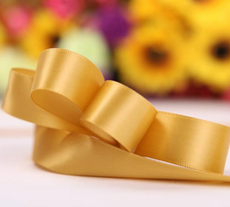 Customized Printing Logo Satin Ribbon for Christmas, Decoration, Wrapping, Packing Cakes (RB80017)