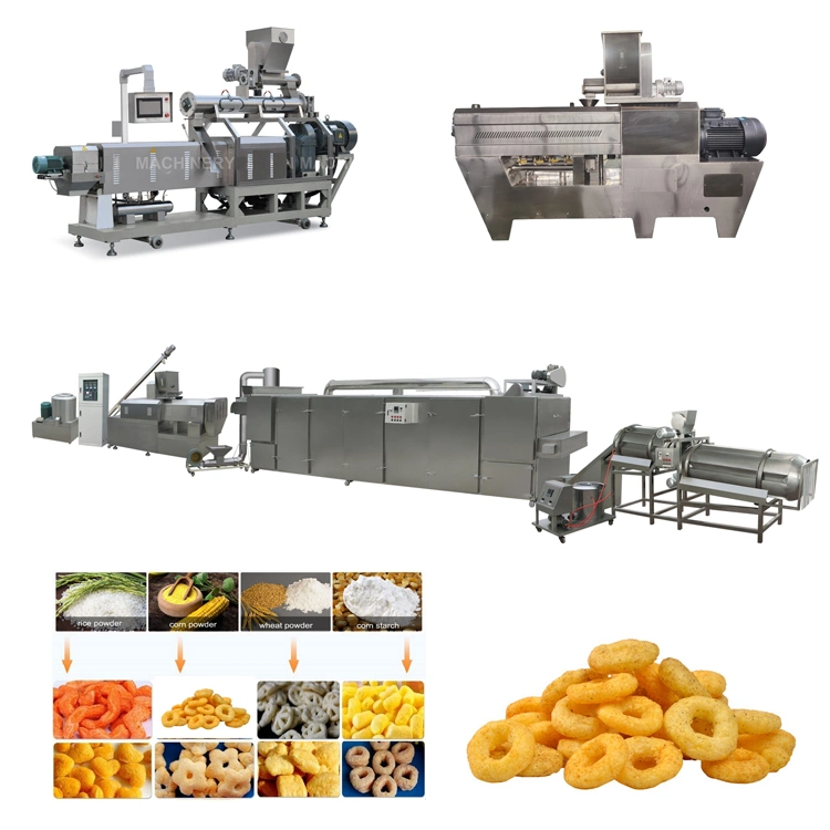 extrusionadora de husillo doble extruida de procesamiento de alimentos productos alimenticios de extrusión de cereales de desayuno comida merienda del equipo de extrusión de la extrusora