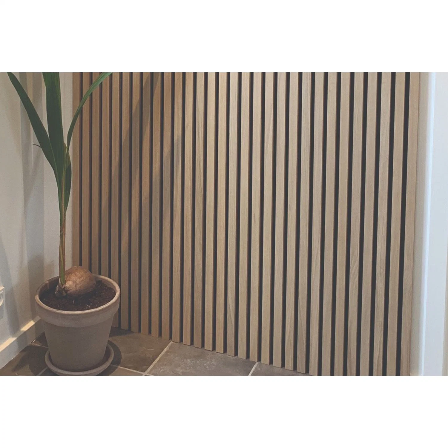 Well Decor Wall Tiles European Standard Wooden Slats Polyester Pet Sound Acoustic Panel for Houses Bedroom