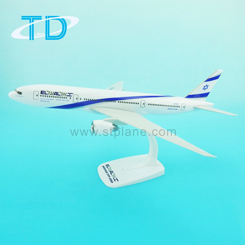 ABS Plasitc Aviation B777-200 1: 200 32cm EL Al Model Jet