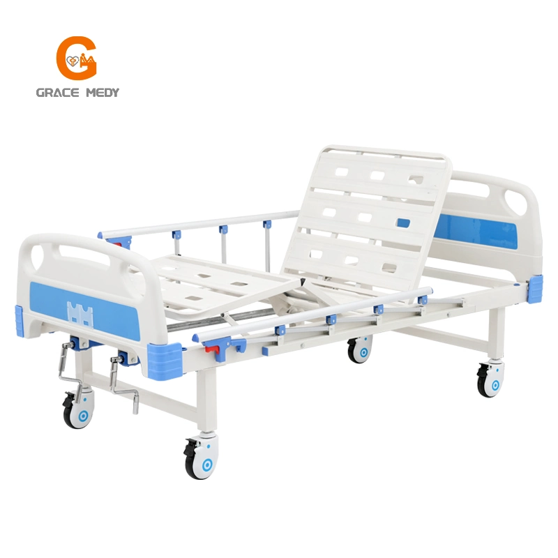 2 Crank Function Manual Hospital Bed Medical Patient Bed Manufacturer