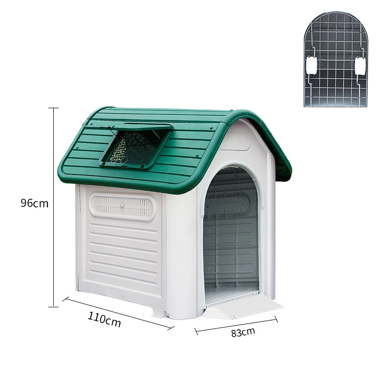 Exterior Weatherproof plástico Pet Shelter Dog House Big Luxury