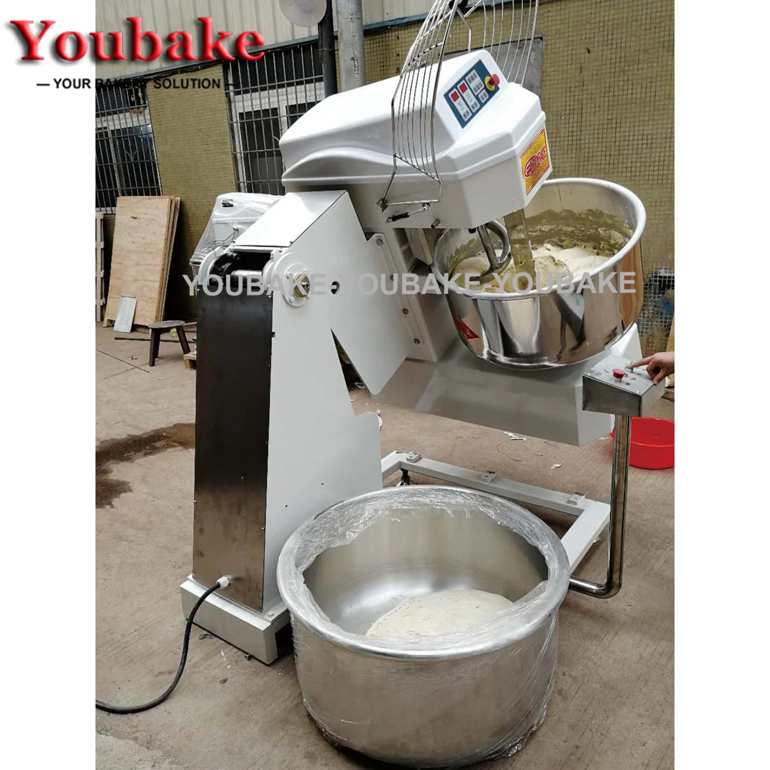 75kg Commercial Industrial Overturning Spiral Mixer with Lift Removable Bowl Flour Dough Mixer