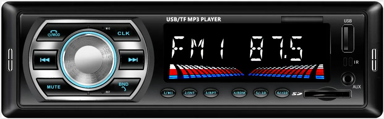 Carro Car Audio de alta qualidade MP3 com ecrã LCD USB Bluetooth