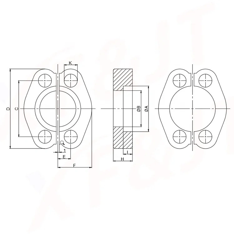 La inversión de OEM de acero inoxidable fundición de las tuberías hidráulicas Adaptador de conector manguera común Tubo Accesorios montaje de brida dividida Halves-Flat forjado las abrazaderas de SAE