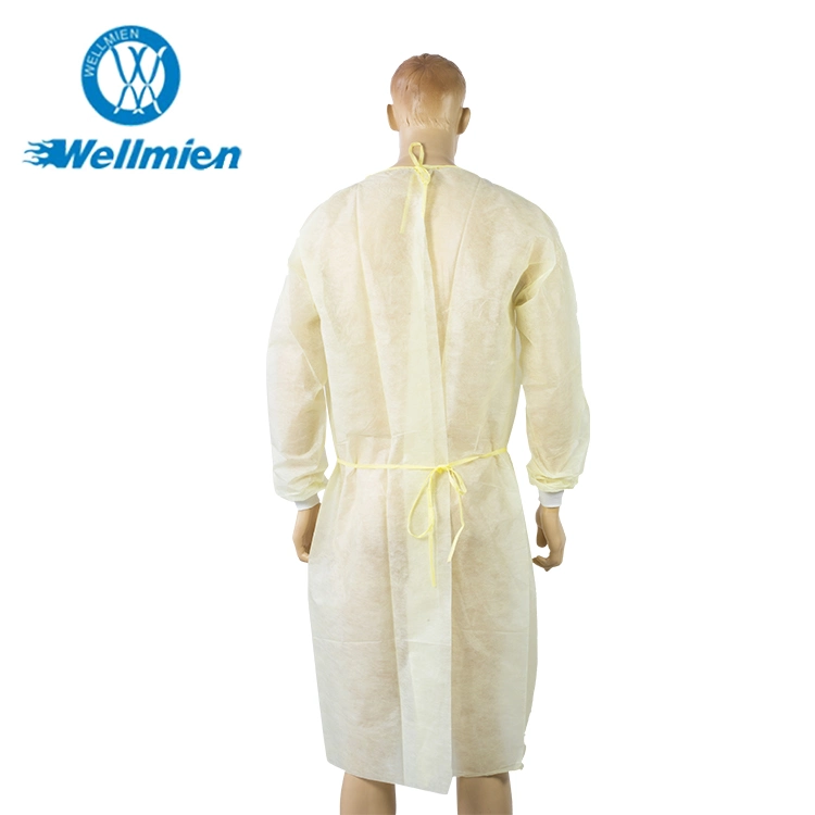 AAMI Level 2 Disposable Virus Test Medical Supply Nonwoven Surgical Waterproof Protective Clothing Medical Isolation Gown for Virus Test Lab Surgery Use