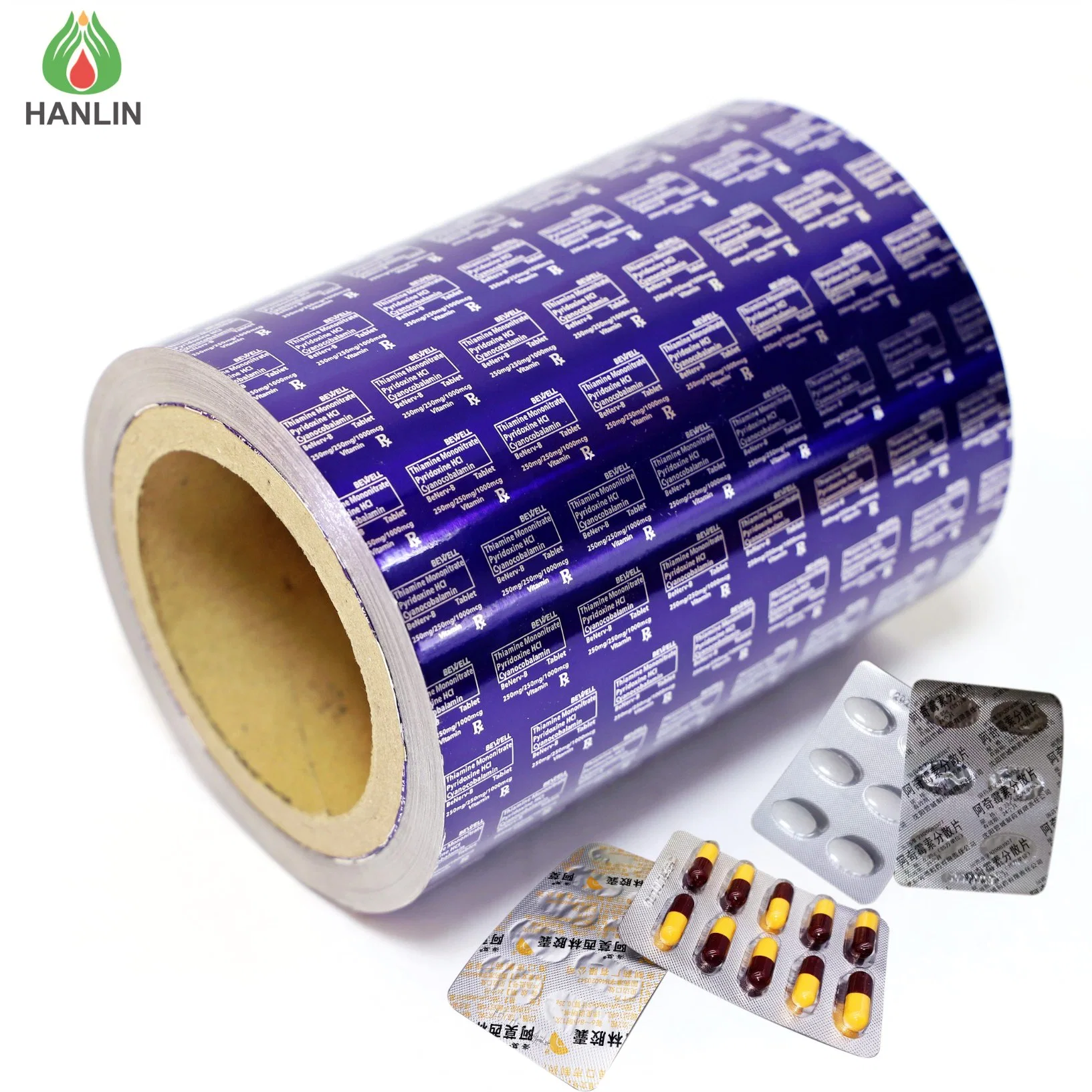 Pharmaceutical Packaging Material Aluminum Foil Printed 20/25/30 Micron Medicine Blister Pack Aluminum Foil