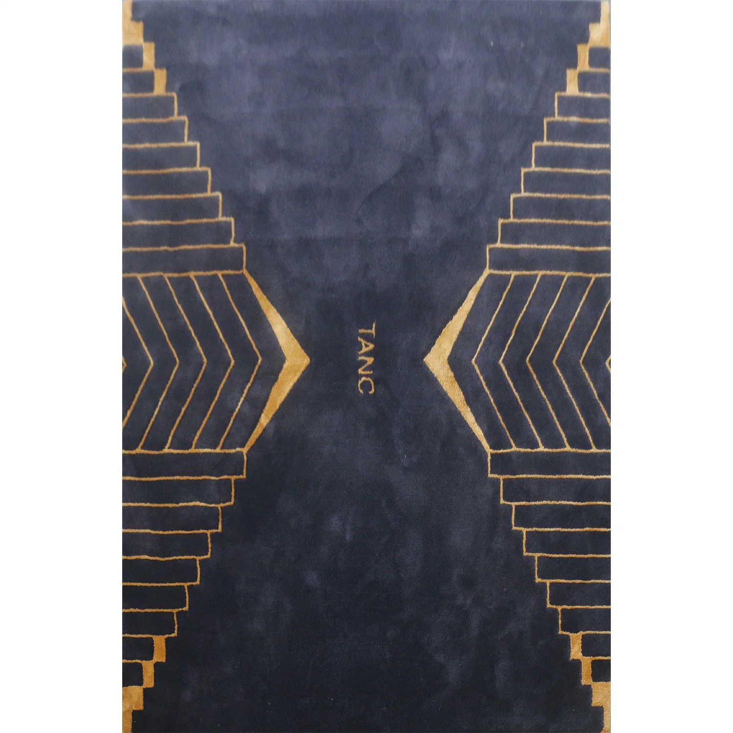 Dark Blue Carpet Wool Carpets Golden Rugs Floor Area Bamboo