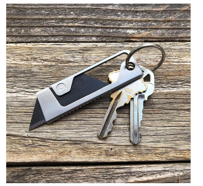 Utility Knife - Smallest Keychain Knife Using Utility Blades - Disappears in Pocket, Keychain, or Wallet - Quark Tool