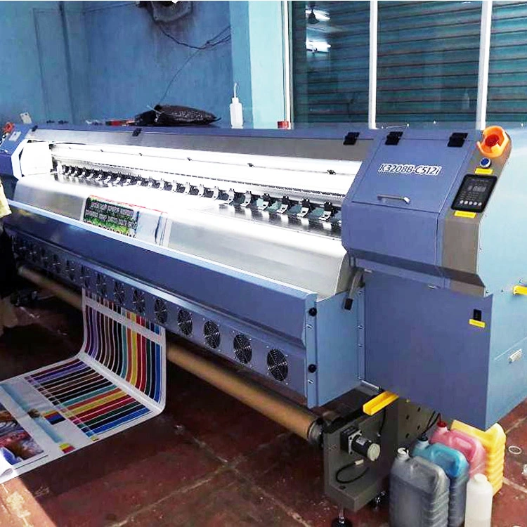 Impresora de inyección de tinta Allwin 3,2m Solvent Printer C8 512I con Konica 512I 4 o 8 Heads Flex PVC PVC Pet Printing Trazador de máquina